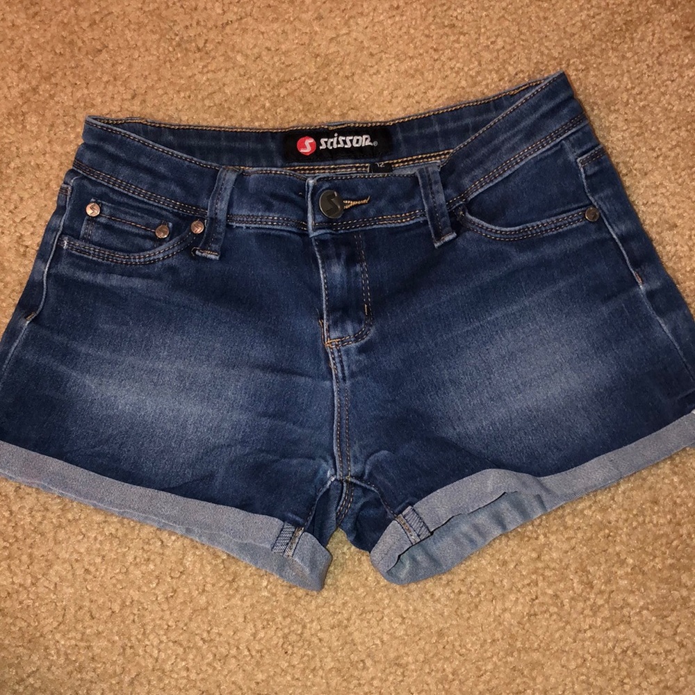 Scissor Jean Shorts